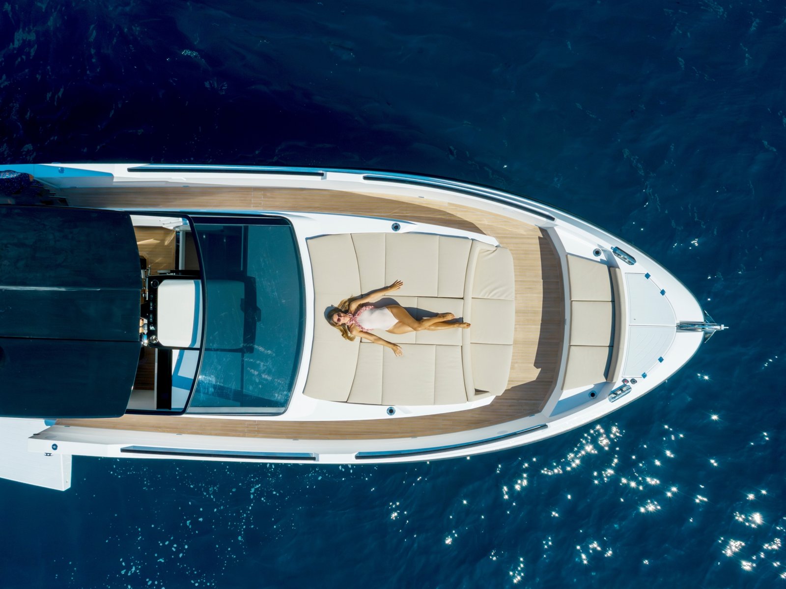 aerial view yacht