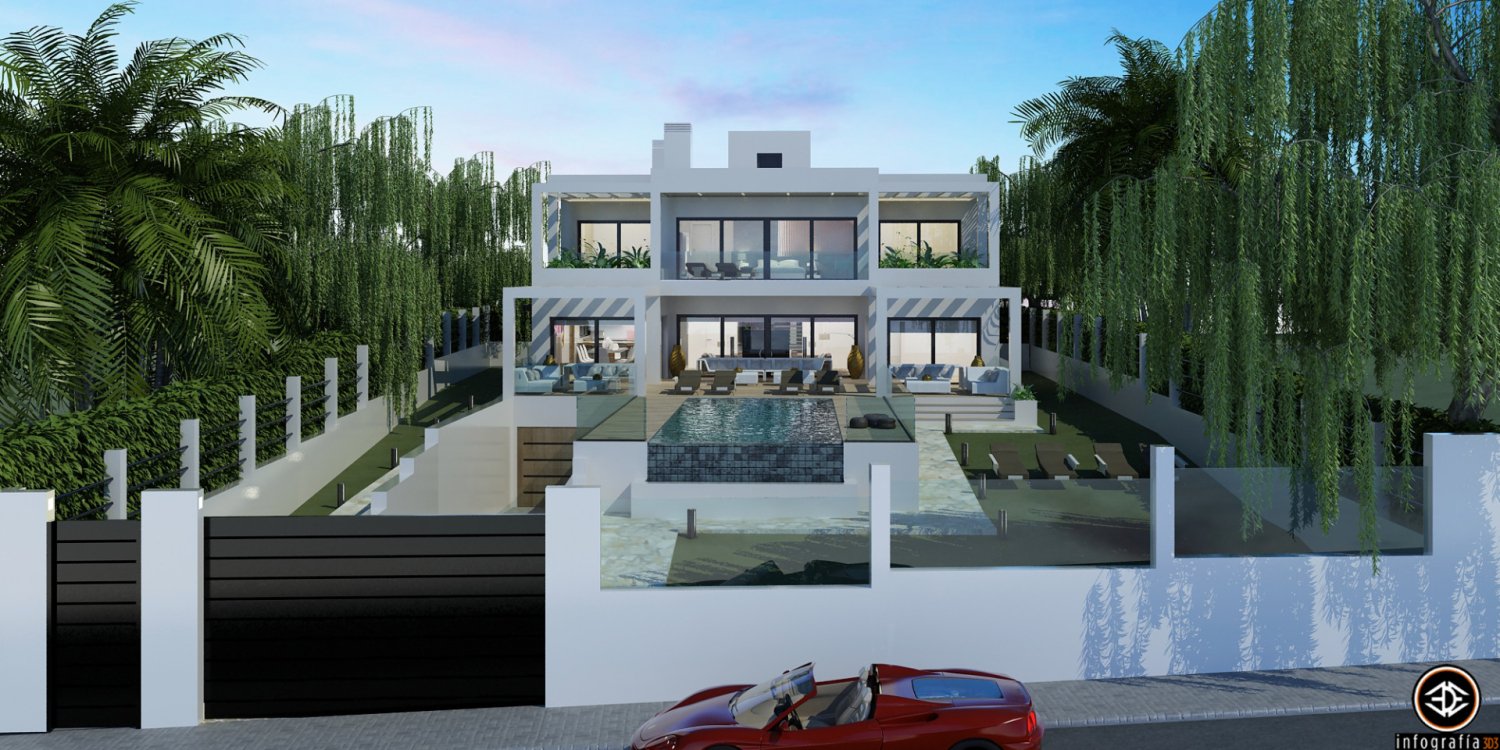 V1209AP - Moderne Luxusvilla in Strandlage zum Verkauf in Elviria in Marbella